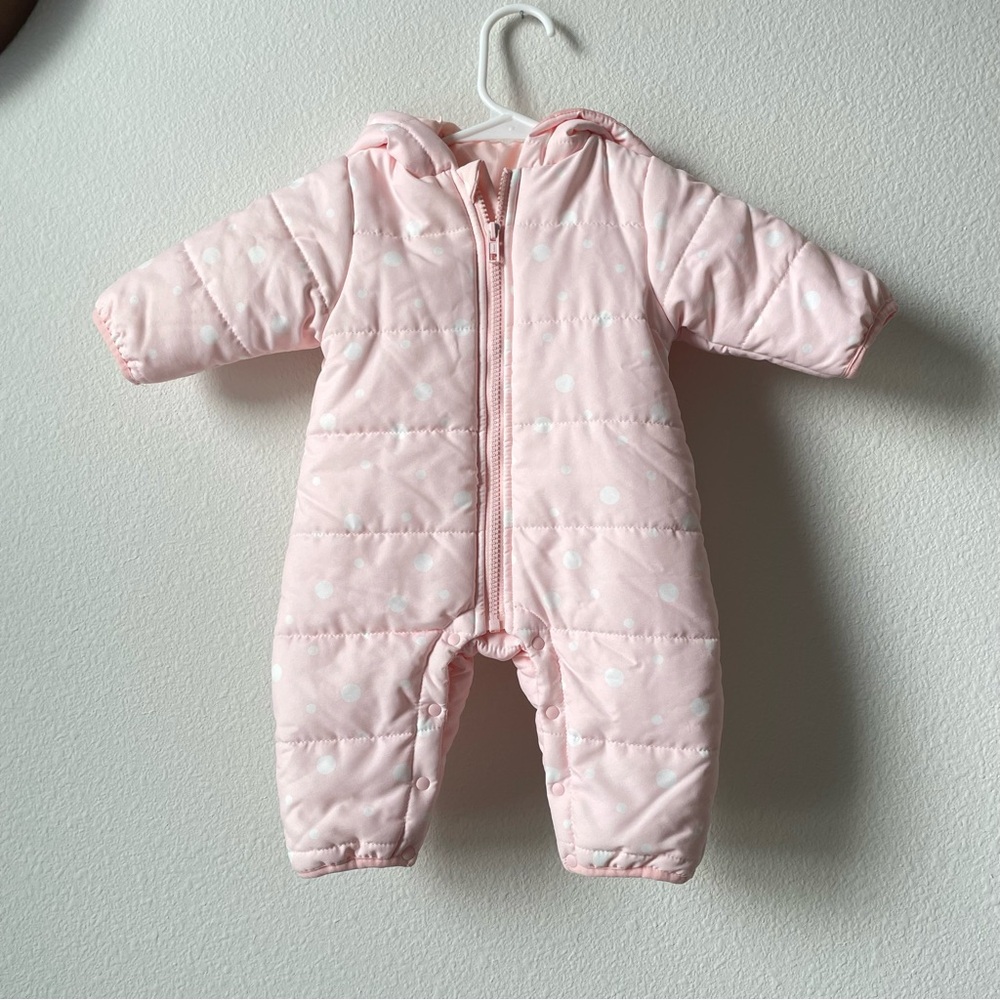 Pink Polka Dot Baby Outwear 3-6 months Overalls Winter Swimsuit